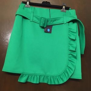 Prada green mini skirt